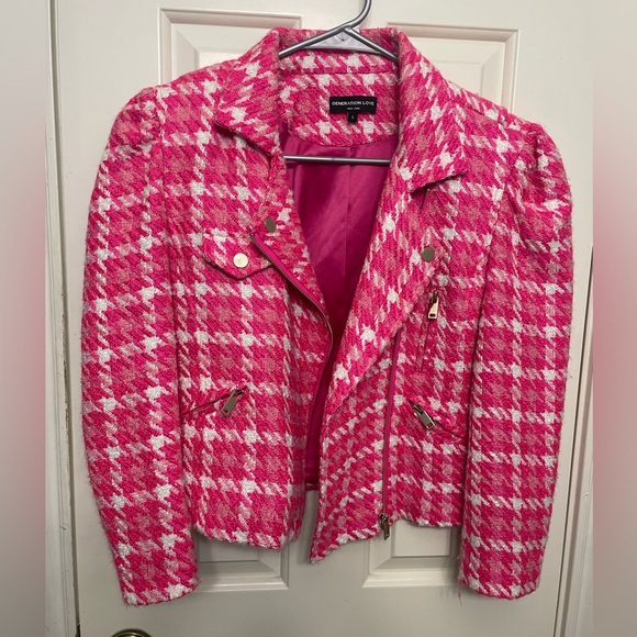 Generation Love Rocky Pink Tweed Blazer - Picture 4 of 13
